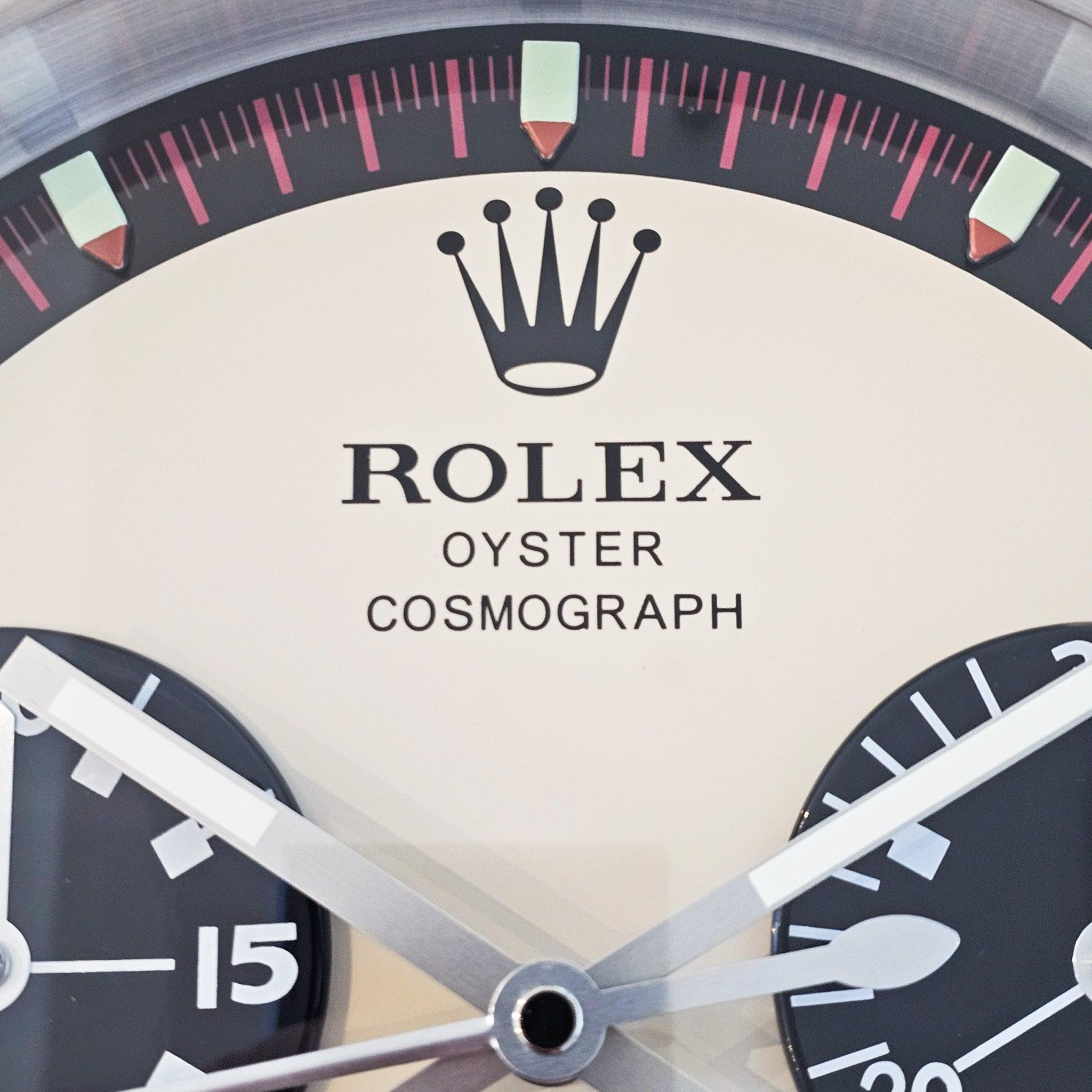 Brushed Rolex DAYTONA Store Display Wall Clock in Stainless Steel And Enamel