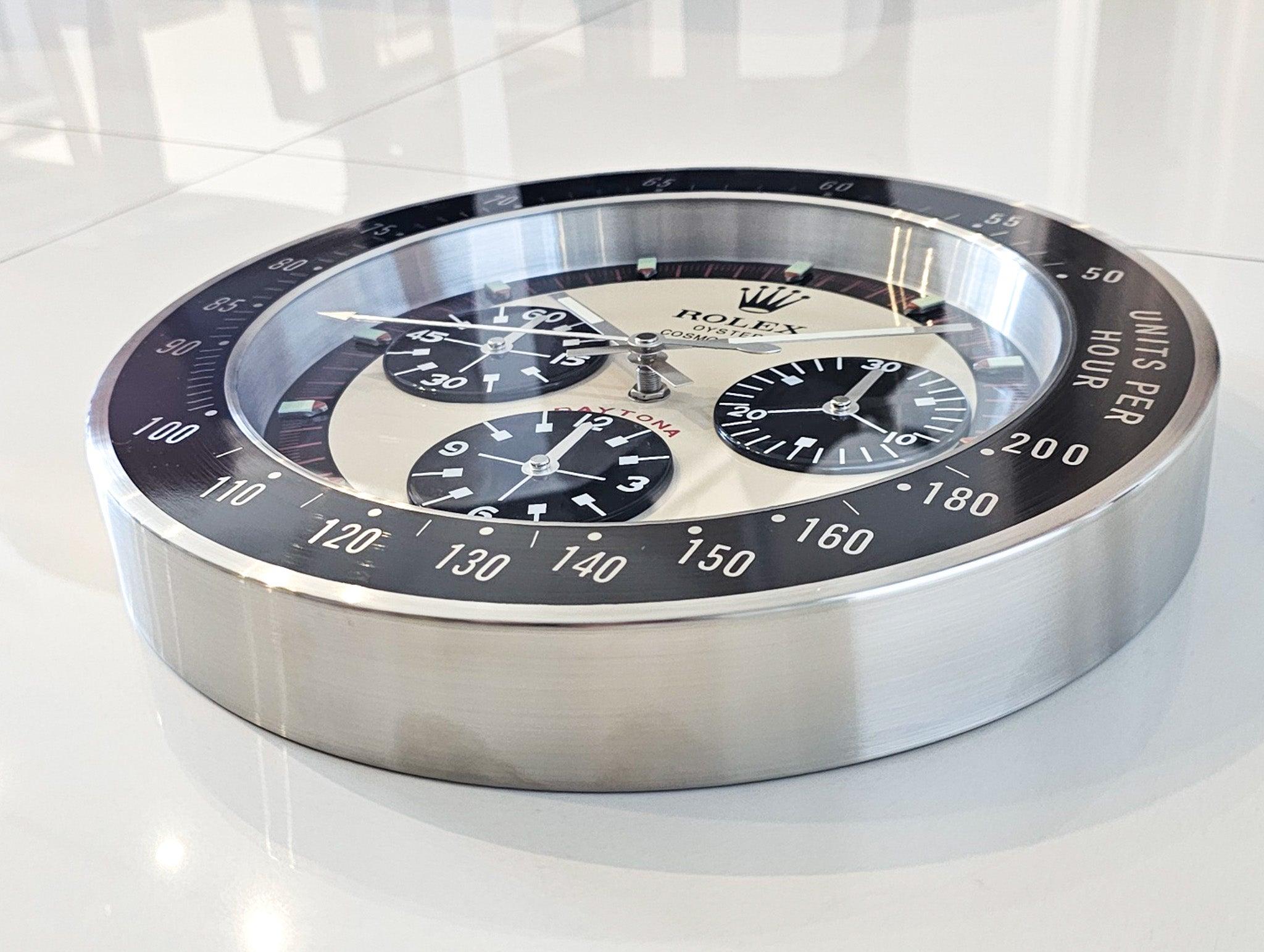 Rolex DAYTONA Store Display Wall Clock in Stainless Steel And Enamel 1