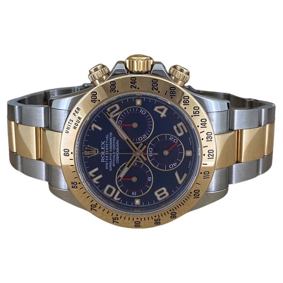 Rolex Daytona Two-Tone Blue Racing Dial Watch For Sale