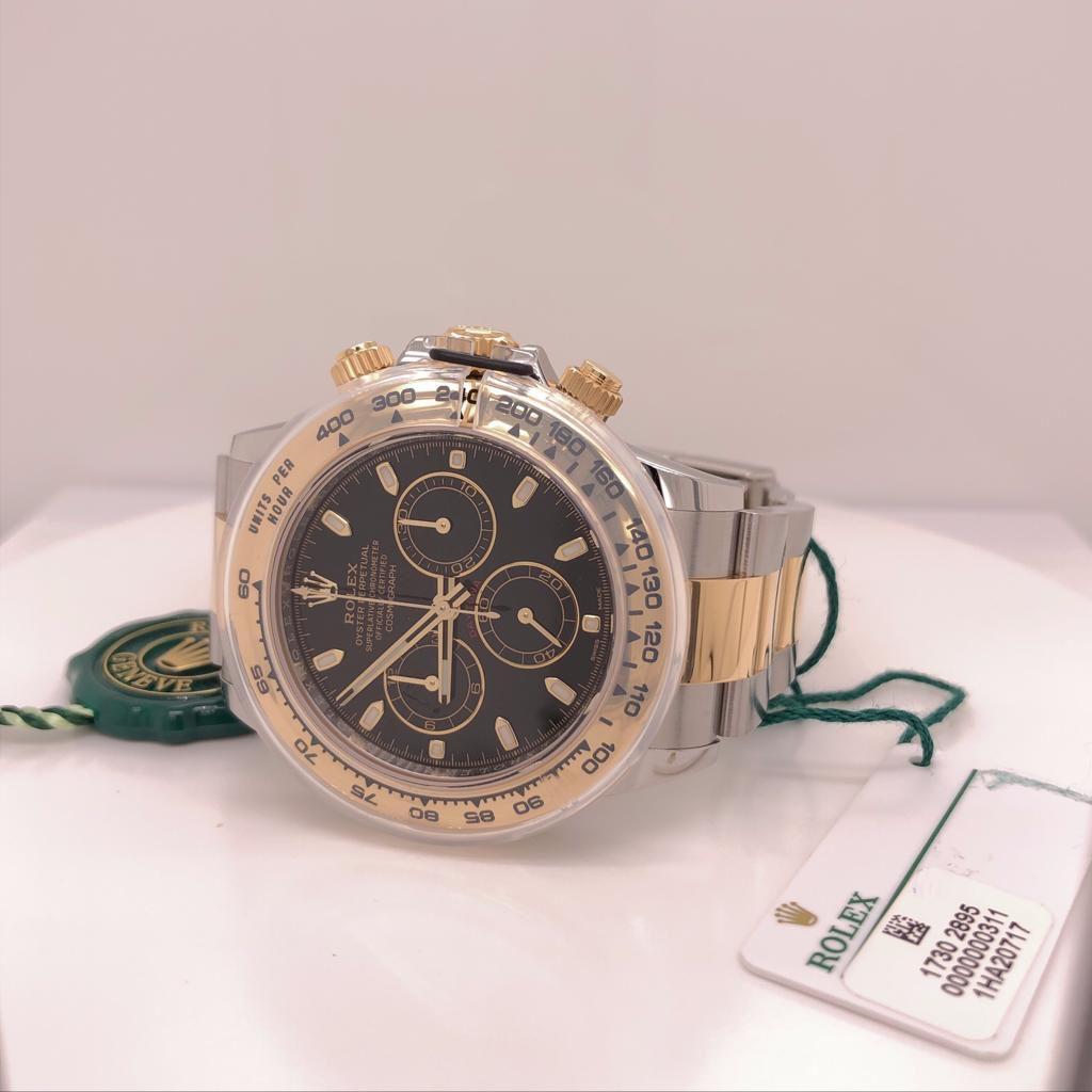 Brand: Rolex
Model: Daytona
Model number: 116503
Movement: Automatic
Case Material: Gold/Steel
Bracelet material: Gold/Steel
Year of production: 2020 
Scope of delivery: Original box, original papers
Gender: Men's watch/Unisex
Location: United