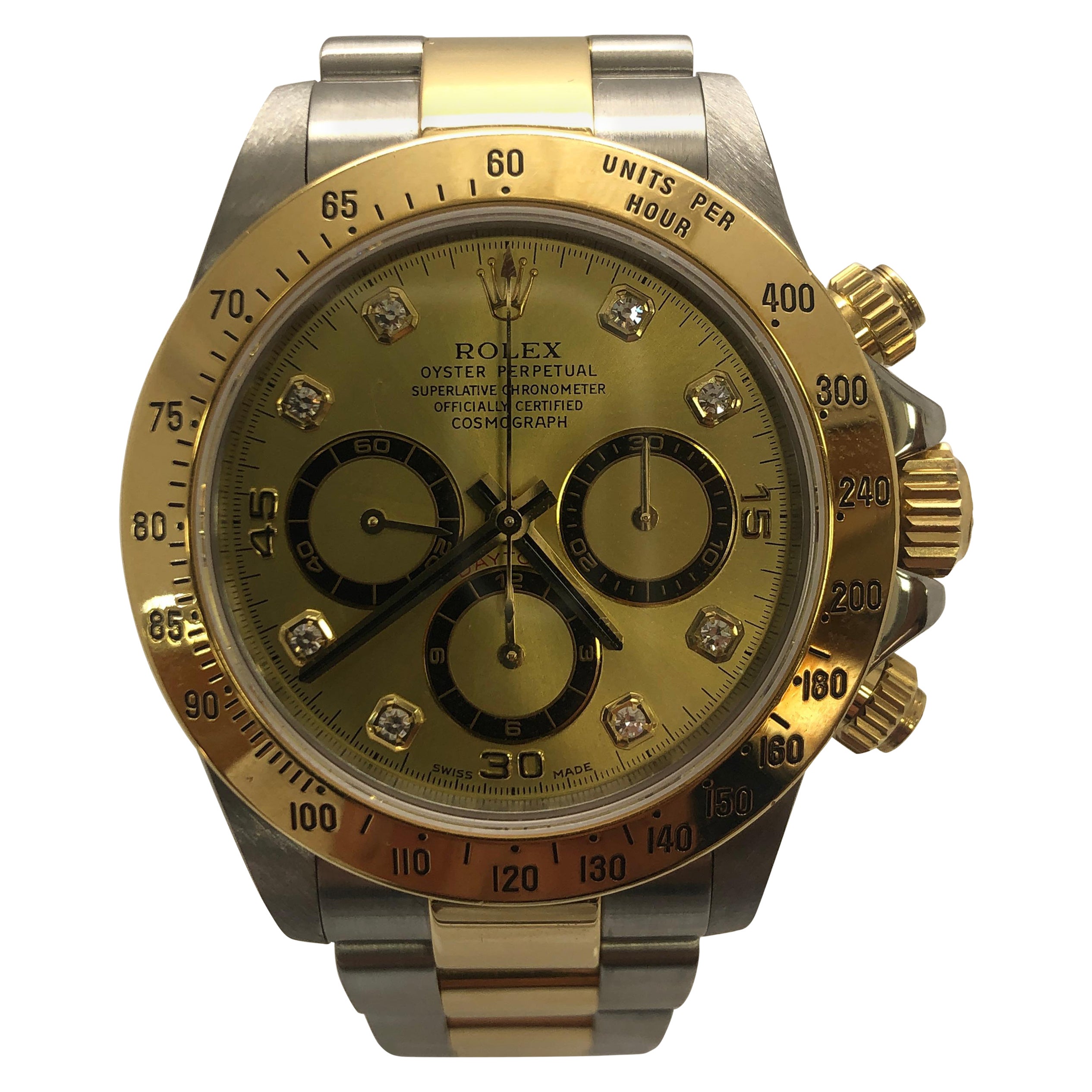 Reloj Rolex Daytona Esfera Diamante Dos Tonos Hombre