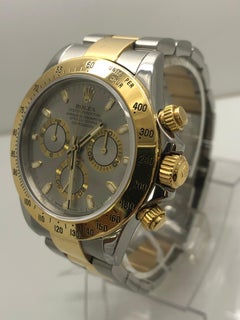 Rolex Daytona Two Tone Silver Diamond Dial Men's Watch