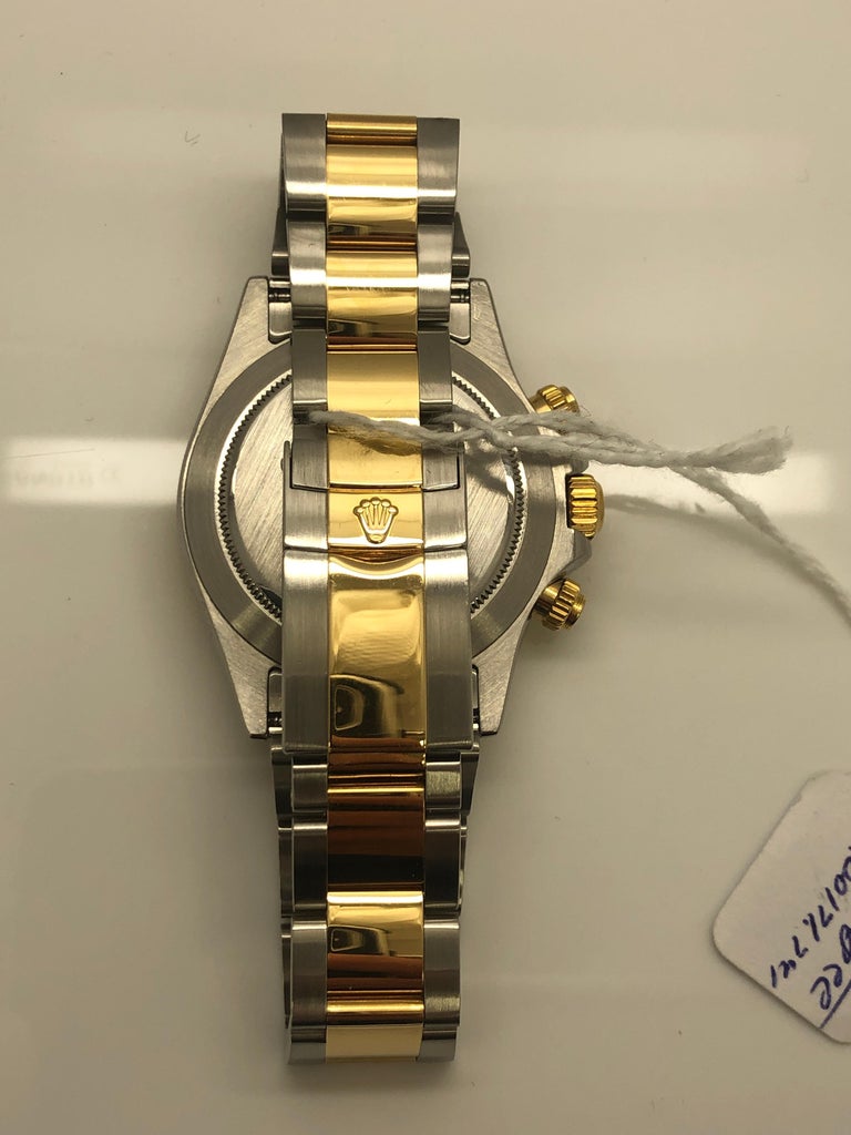 Rolex Daytona Two Tone Silver Diamond Dial Men's Watch