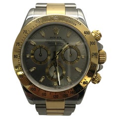 Rolex Daytona Two Tone Silver Diamond Dial Men's Watch