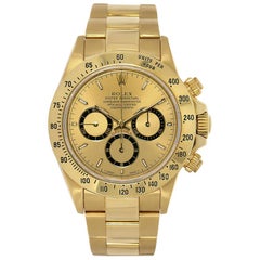 Rolex Daytona Vintage Yellow Gold Zenith Champagne Index Dial Watch 16528