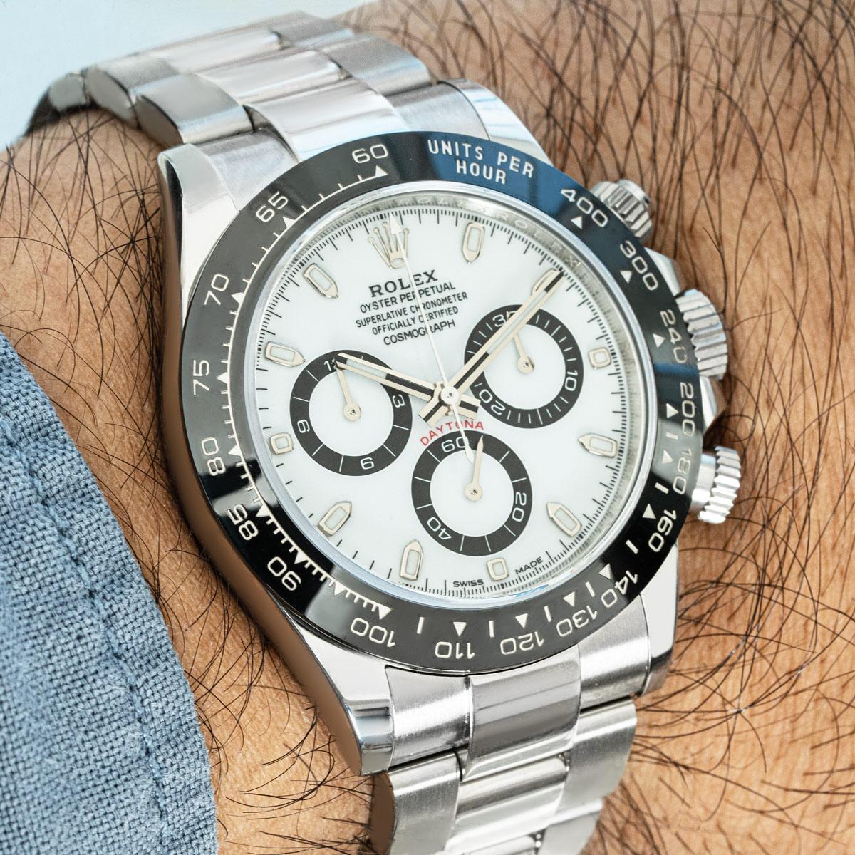 Rolex Daytona White Dial 116500LN In Excellent Condition In Mayfair, London, London