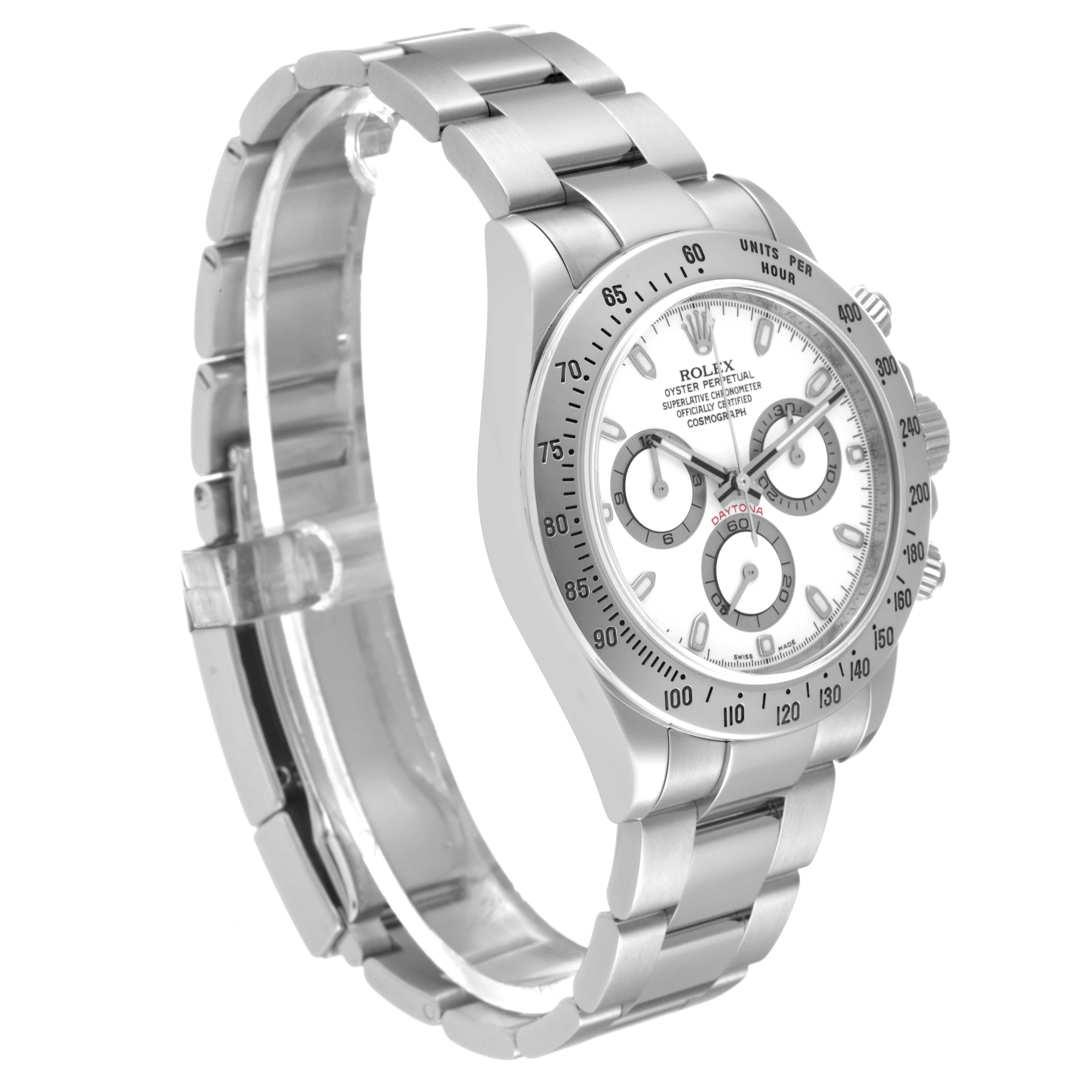 daytona acciaio quadrante bianco