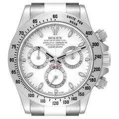 Rolex Daytona White Dial Chronograph Steel Mens Watch 116520 Box Card Rolex Daytona White Dial Chronograph Steel Mens Watch 116520 Box Card