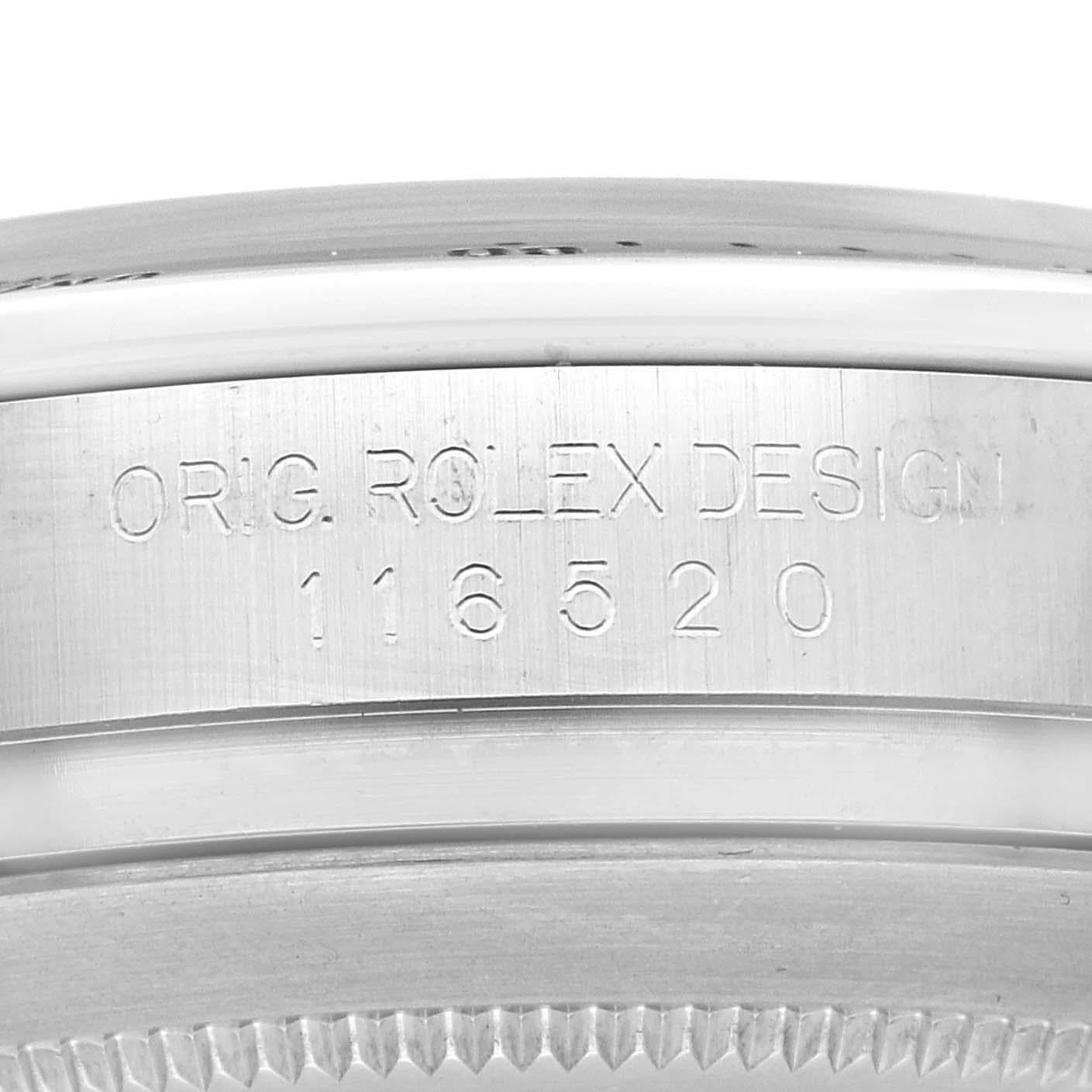 Rolex Daytona Chronograph-Herrenuhr aus Stahl mit weißem Zifferblatt 116520 im Zustand „Hervorragend“ im Angebot in Atlanta, GA