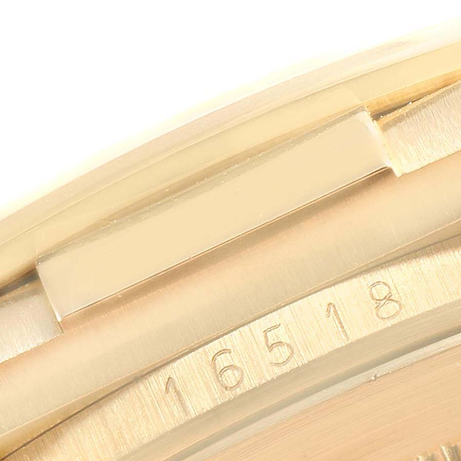 Rolex Daytona White Dial Yellow Gold Chronograph Mens Watch 16518 1
