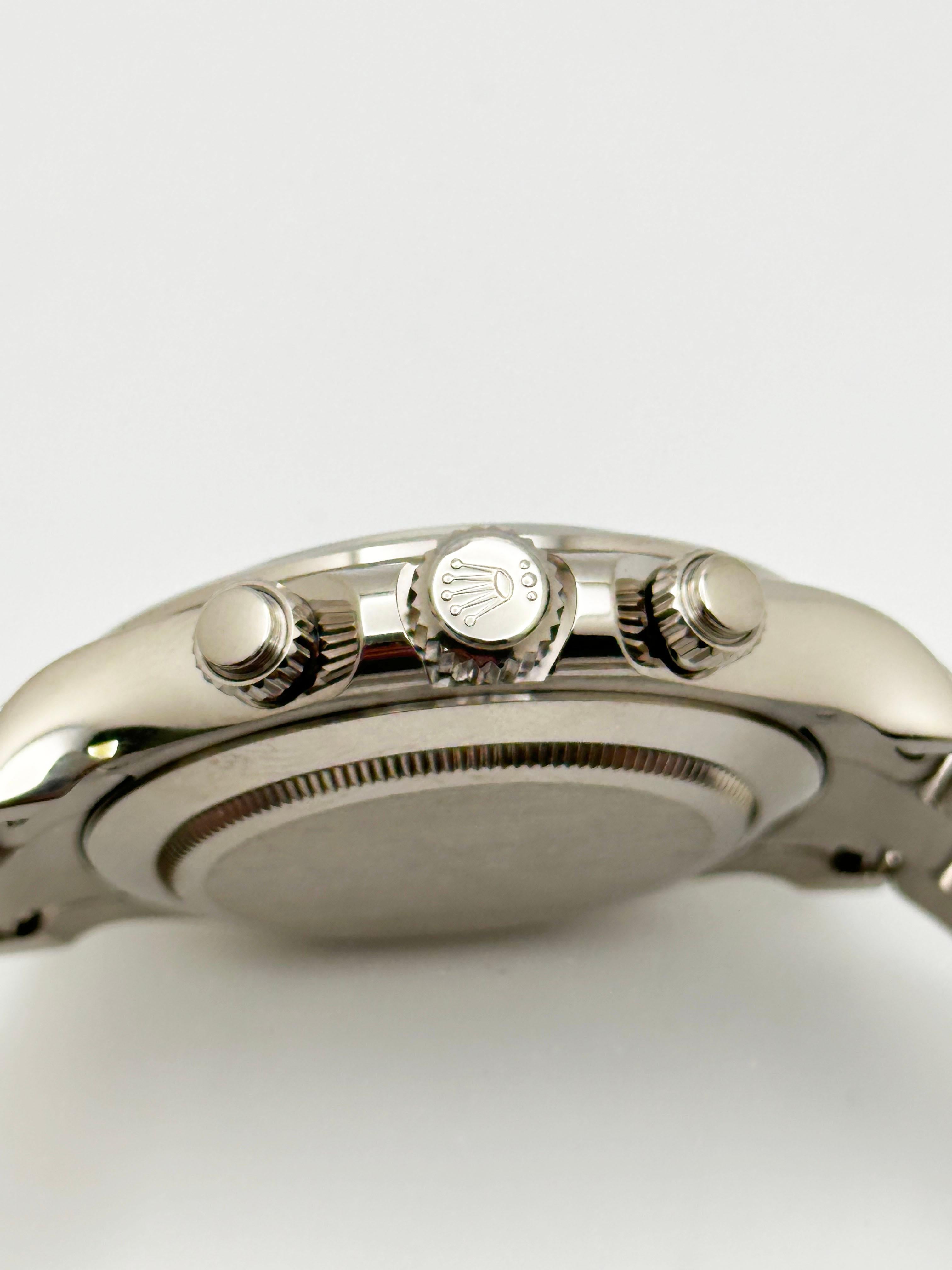 Rolex Daytona Oro Bianco 116509 40mm Quadrante Nero Diamante Oro Bianco 18K Scatola in vendita 3