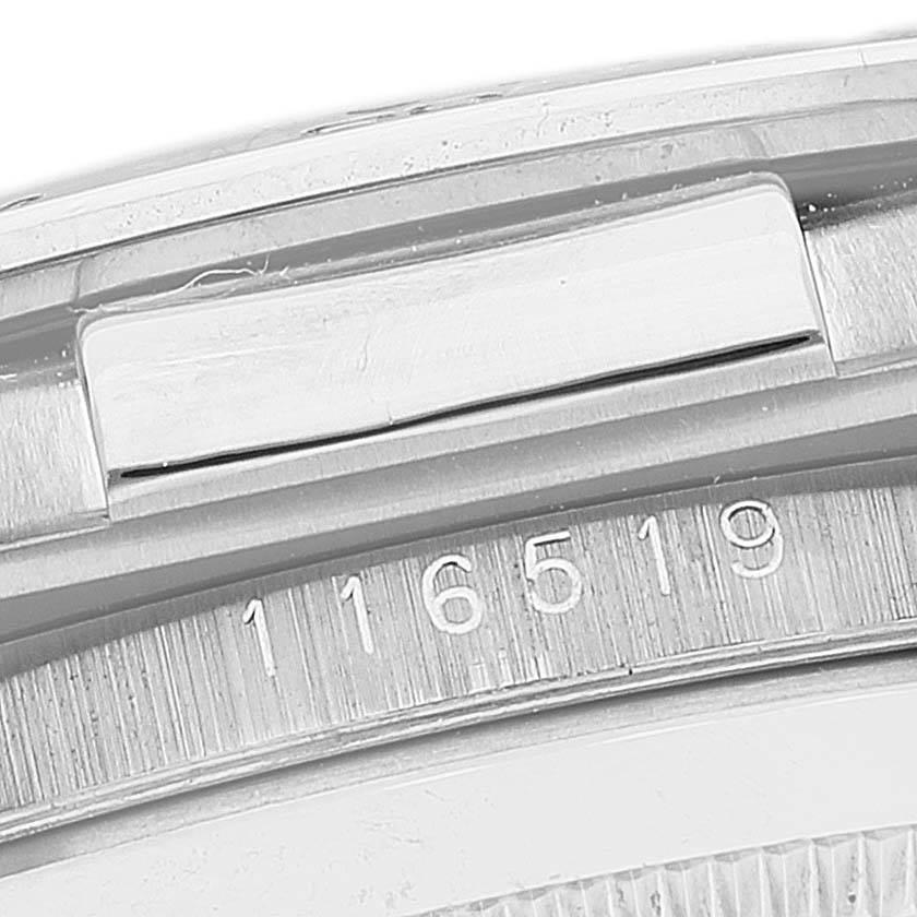 Rolex Daytona Weißgold-Chronograph-Herrenuhr mit blauem Riemen 116519 im Angebot 4
