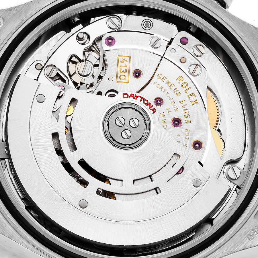 Rolex Daytona Weißgold-Chronograph-Herrenuhr mit blauem Riemen 116519 im Angebot 5