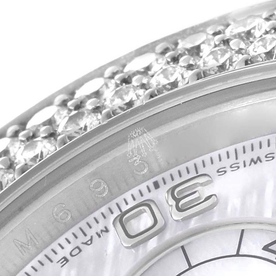 Rolex Daytona White Gold Mother of Pearl Diamond Mens Watch 116589 In Good Condition In Atlanta, GA