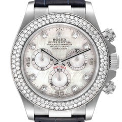 Rolex Daytona White Gold Mother of Pearl Diamond Mens Watch 116589