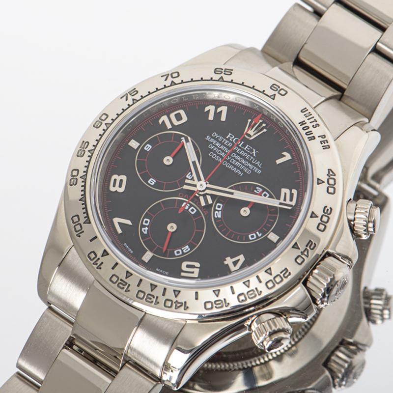 Rolex Daytona White Gold Racing Dial 116509 In Excellent Condition For Sale In London, GB