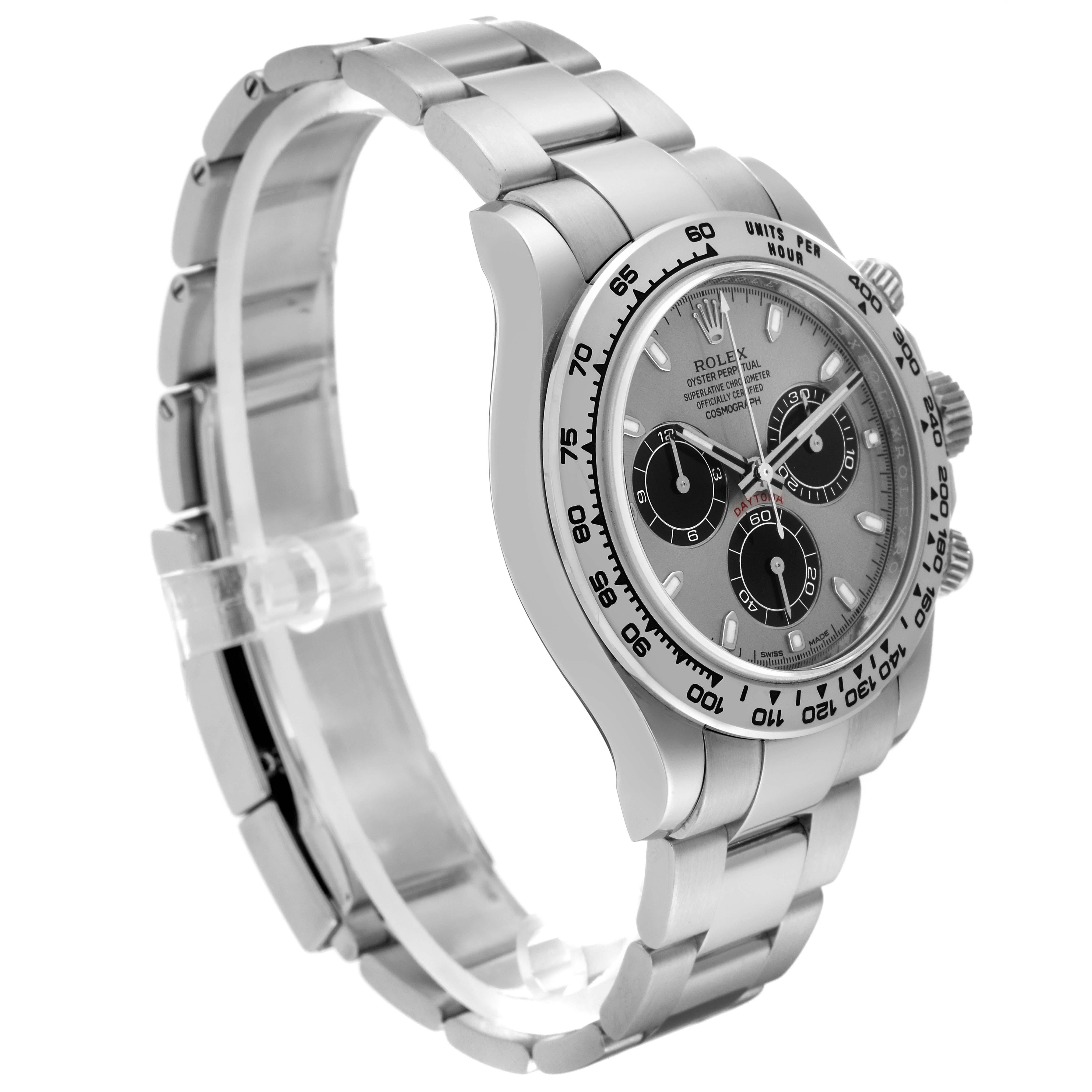 Rolex Daytona White Gold Silver Dial Mens Watch 116509 Box Card 5