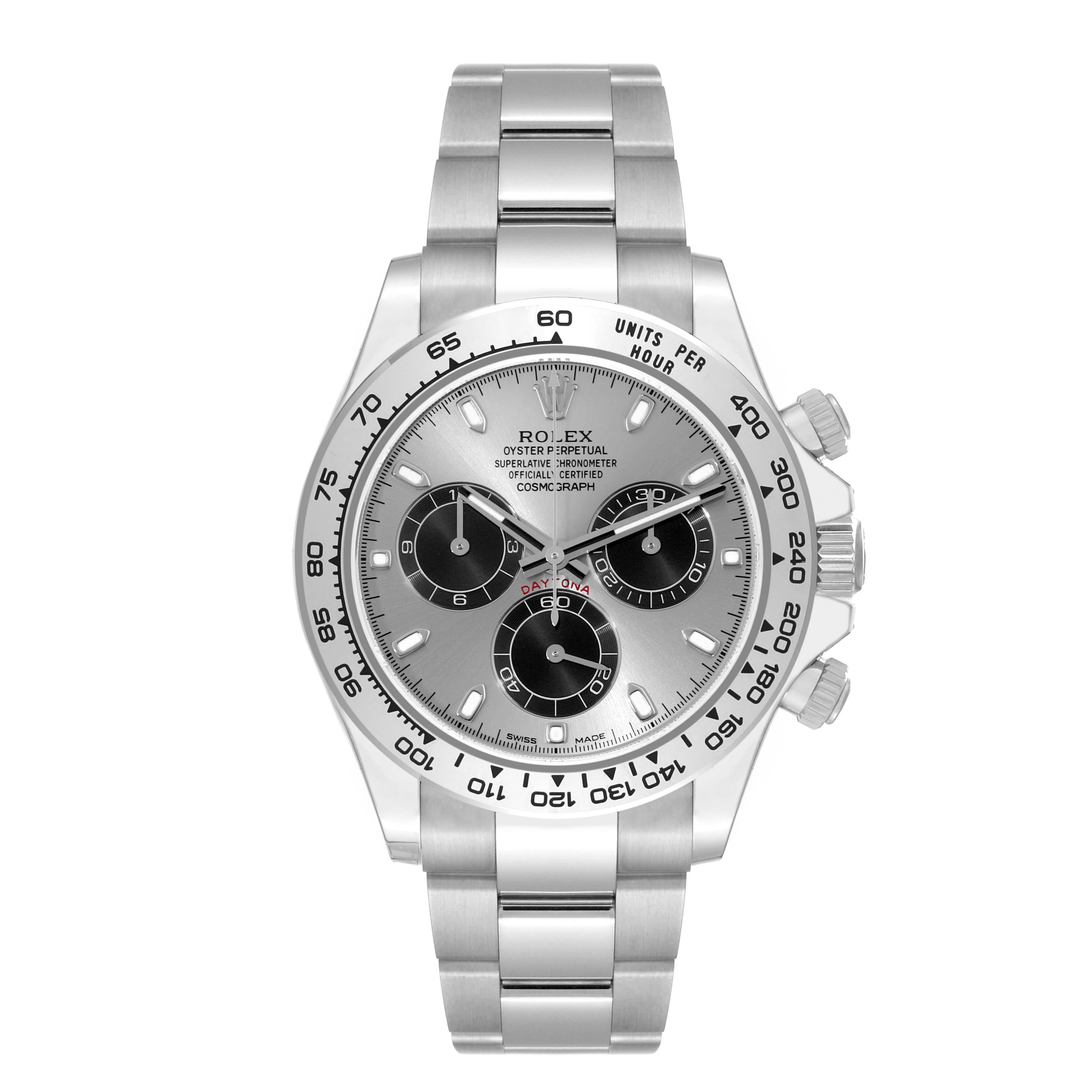 Rolex Daytona White Gold Silver Dial Mens Watch 116509 Unworn en vente 1