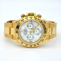 Rolex Daytona, White Mother of Pearl Diamond Dial