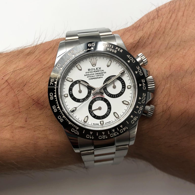 Rolex Daytona White Panda Dial Steel Ceramic Automatic Men's Watch