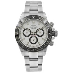 Montre pour homme Rolex Daytona cadran blanc panda acier céramique automatique 116500LN