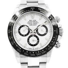 Montre pour homme Rolex Daytona cadran blanc panda acier céramique automatique 116500LN w