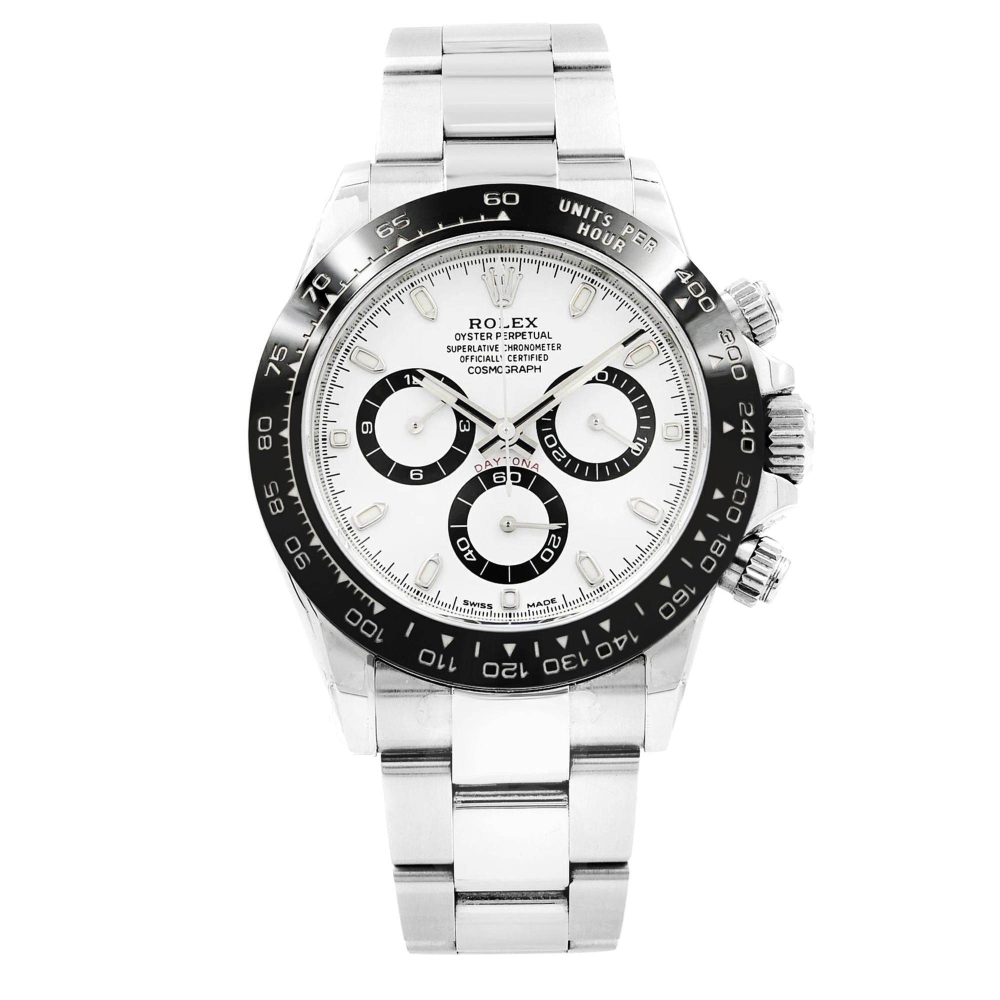 Rolex Daytona White Panda Dial Steel Ceramic Automatic Men’s Watch 116500LN w
