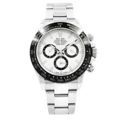 Montre pour homme Rolex Daytona cadran blanc panda acier céramique automatique 116500LN w