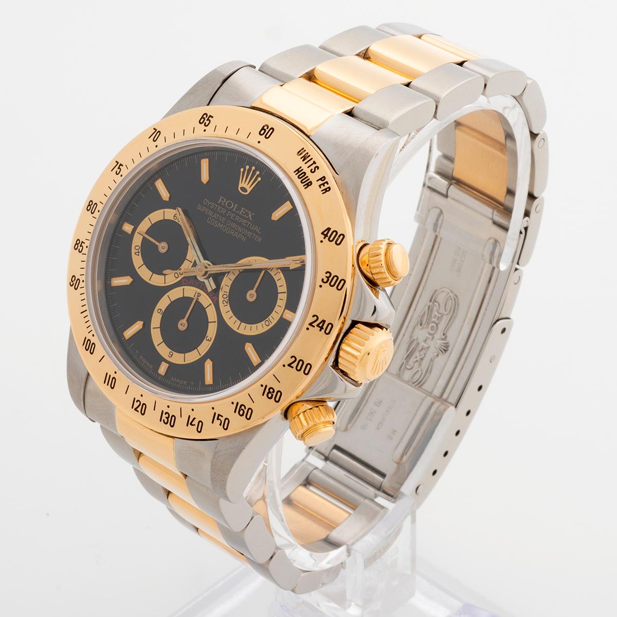 Rolex Daytona con movimento Zenith, ref 16523, raro quadrante mark 2, B&P's, 1989. In condizioni ottime in vendita a Canterbury, England