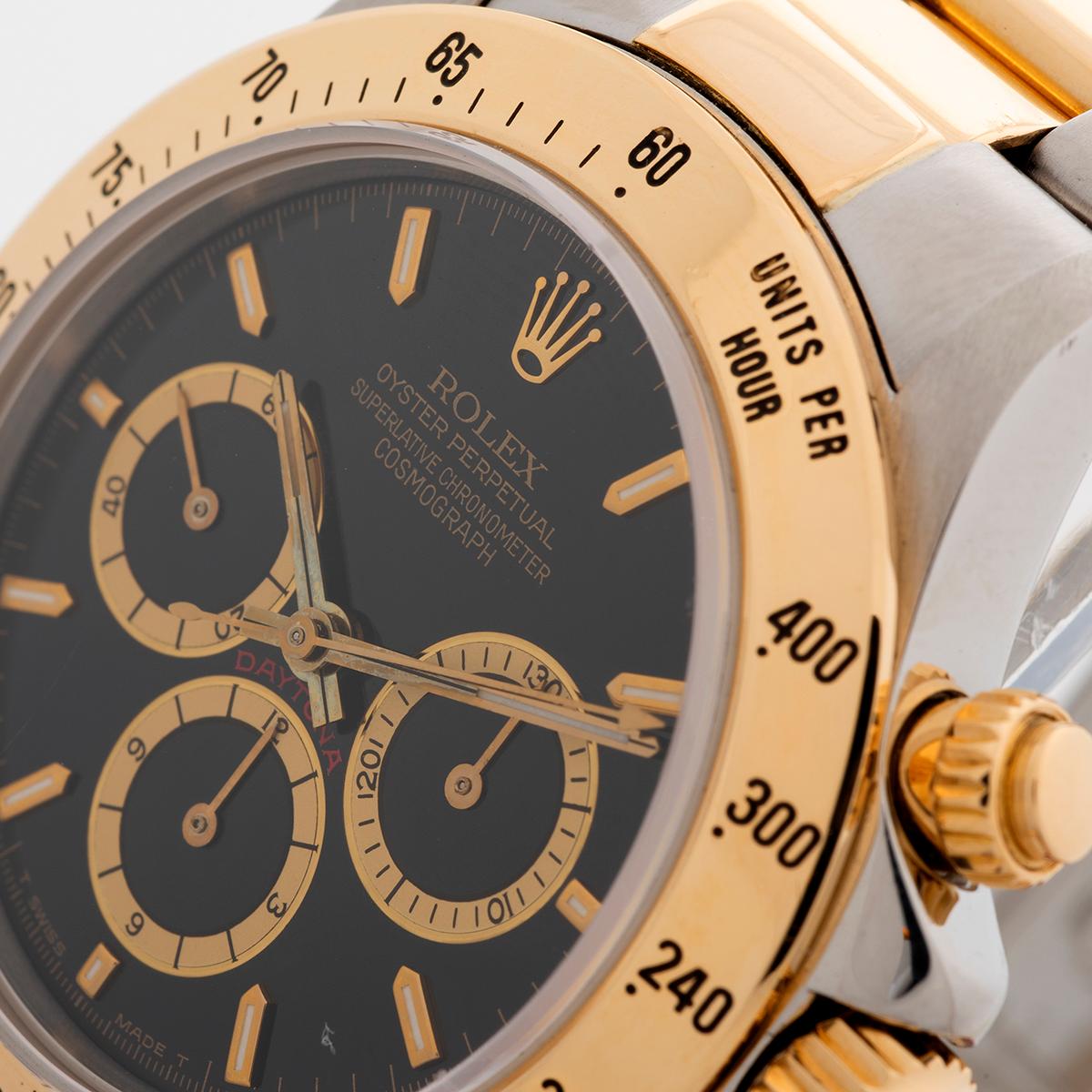Rolex Daytona con movimento Zenith, ref 16523, raro quadrante mark 2, B&P's, 1989. in vendita 2