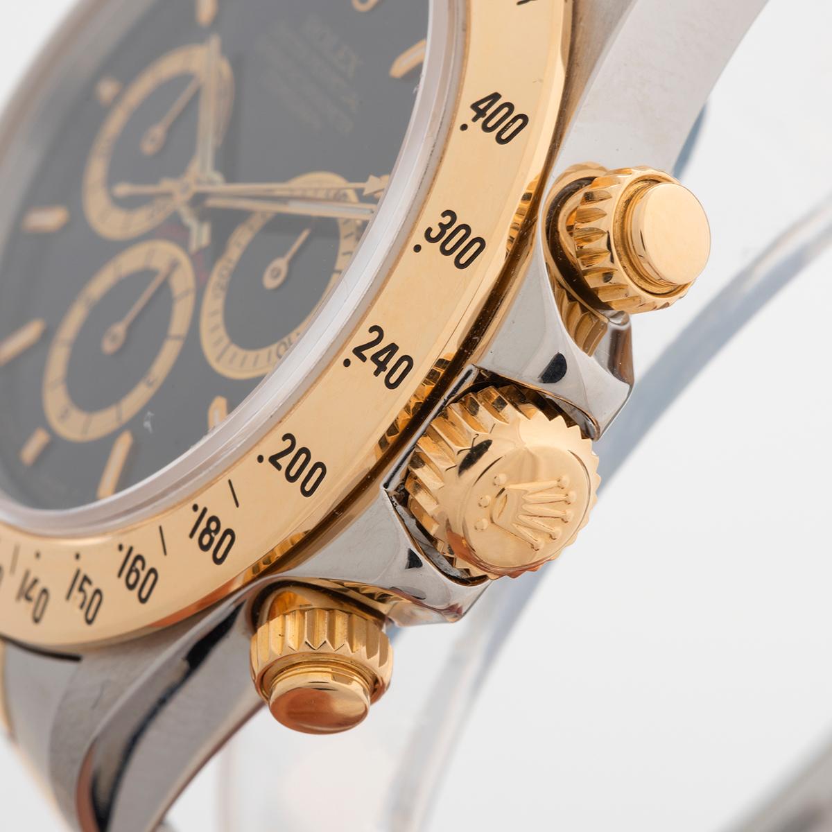 Rolex Daytona con movimento Zenith, ref 16523, raro quadrante mark 2, B&P's, 1989. in vendita 3