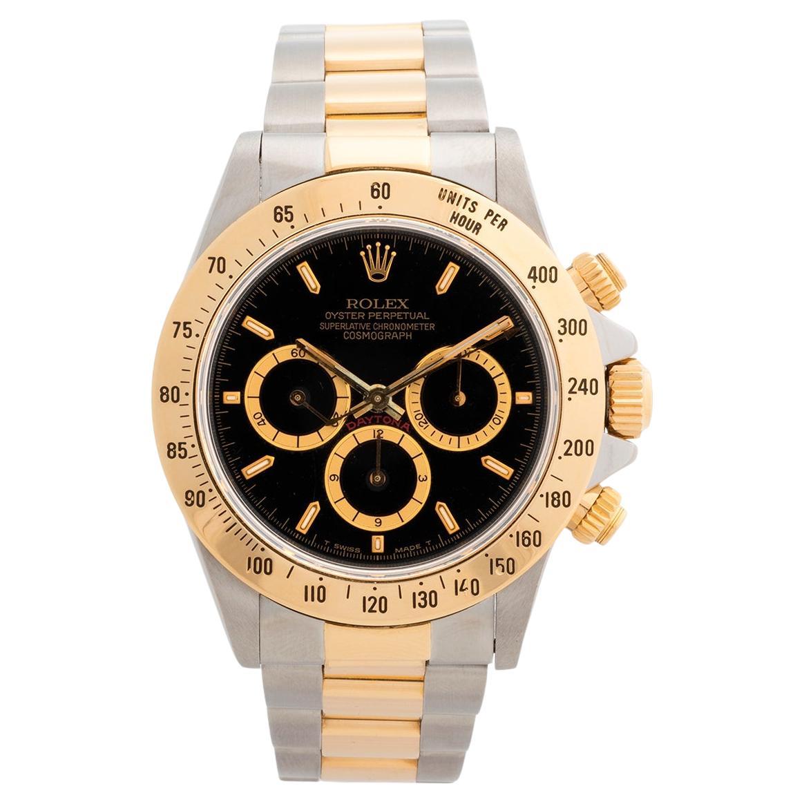 Rolex Daytona con movimento Zenith, ref 16523, raro quadrante mark 2, B&P
s, 1989. in vendita
