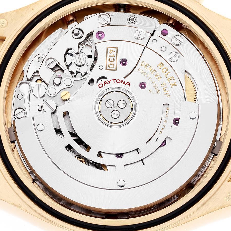 Rolex Daytona Gelbgold Uhr mit Keramik-Lünette und Gummiriemen 116518 Boxkarte im Angebot 1