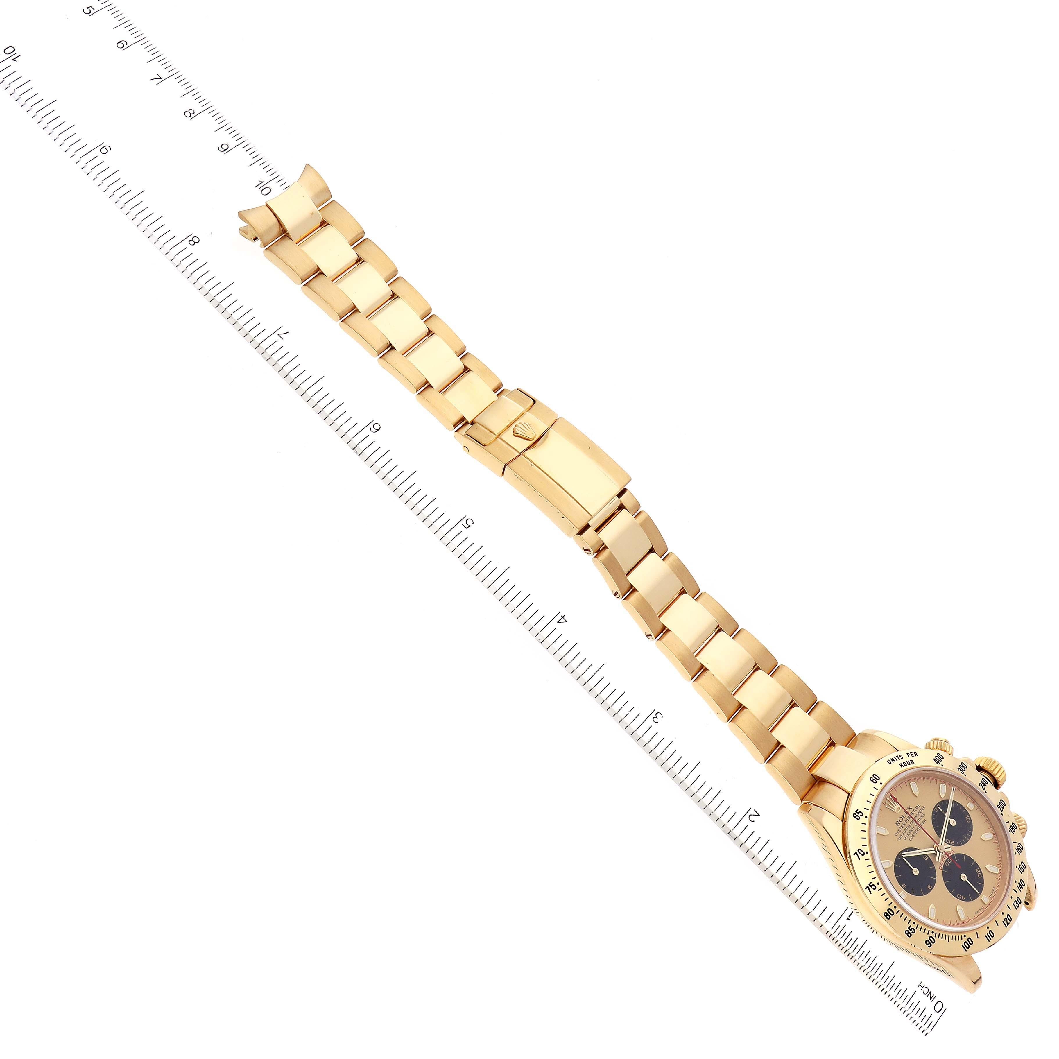 Rolex Daytona Yellow Gold Champagne Dial Mens Watch 116528 Box Papers For Sale 8