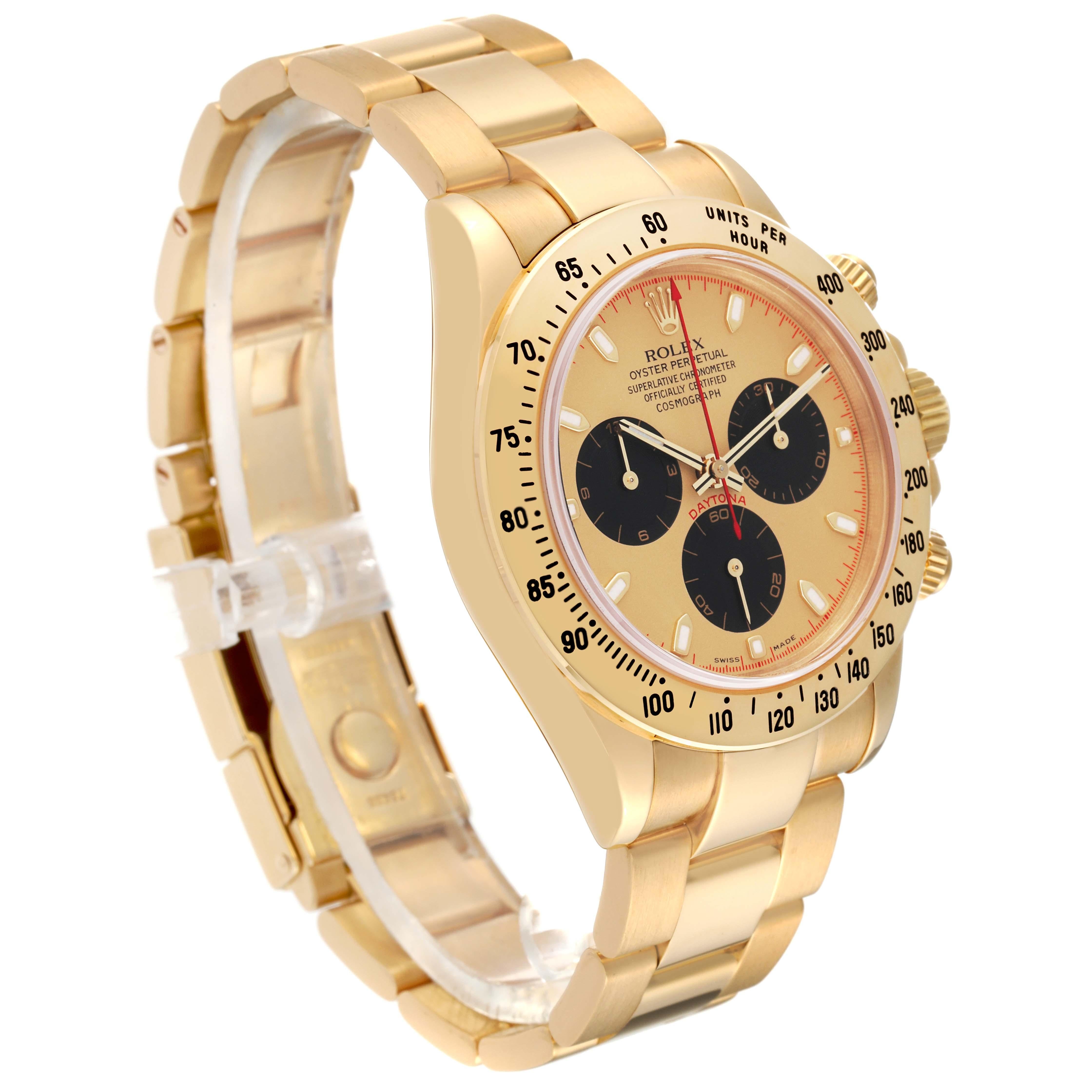 Rolex Daytona Yellow Gold Champagne Dial Mens Watch 116528 Box Papers For Sale 3