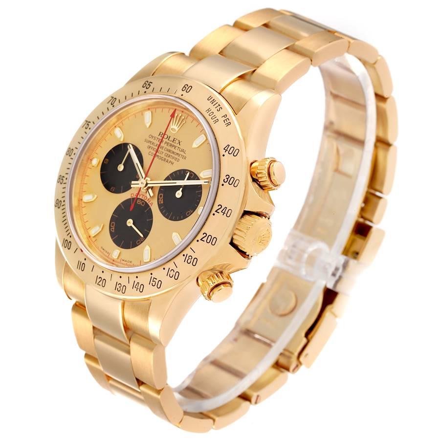 Rolex Daytona Montre pour hommes avec cadran champagne en or jaune 116528 Pour hommes en vente