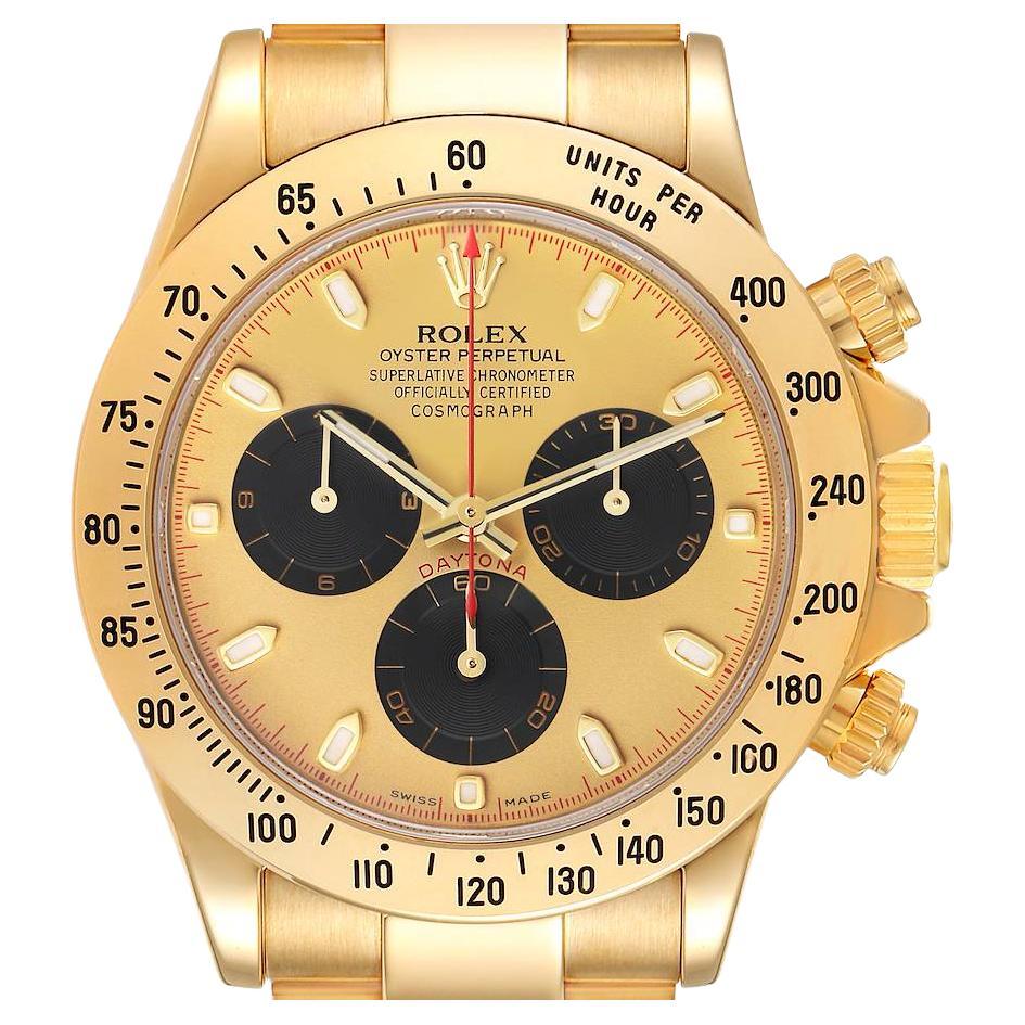 Rolex Daytona Montre pour hommes avec cadran champagne en or jaune 116528