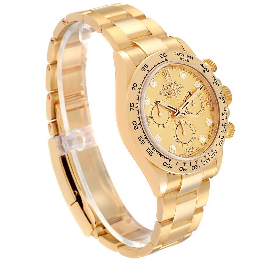 Rolex Daytona Gelbgold Champagner-Diamant-Zifferblatt Herrenuhr 116508 im Zustand „Hervorragend“ im Angebot in Atlanta, GA