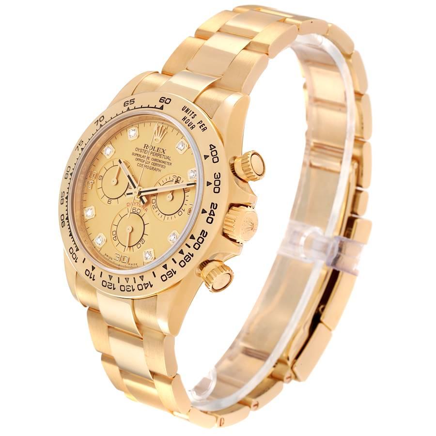 Rolex Daytona Gelbgold Champagner-Diamant-Zifferblatt Herrenuhr 116508 im Angebot 1