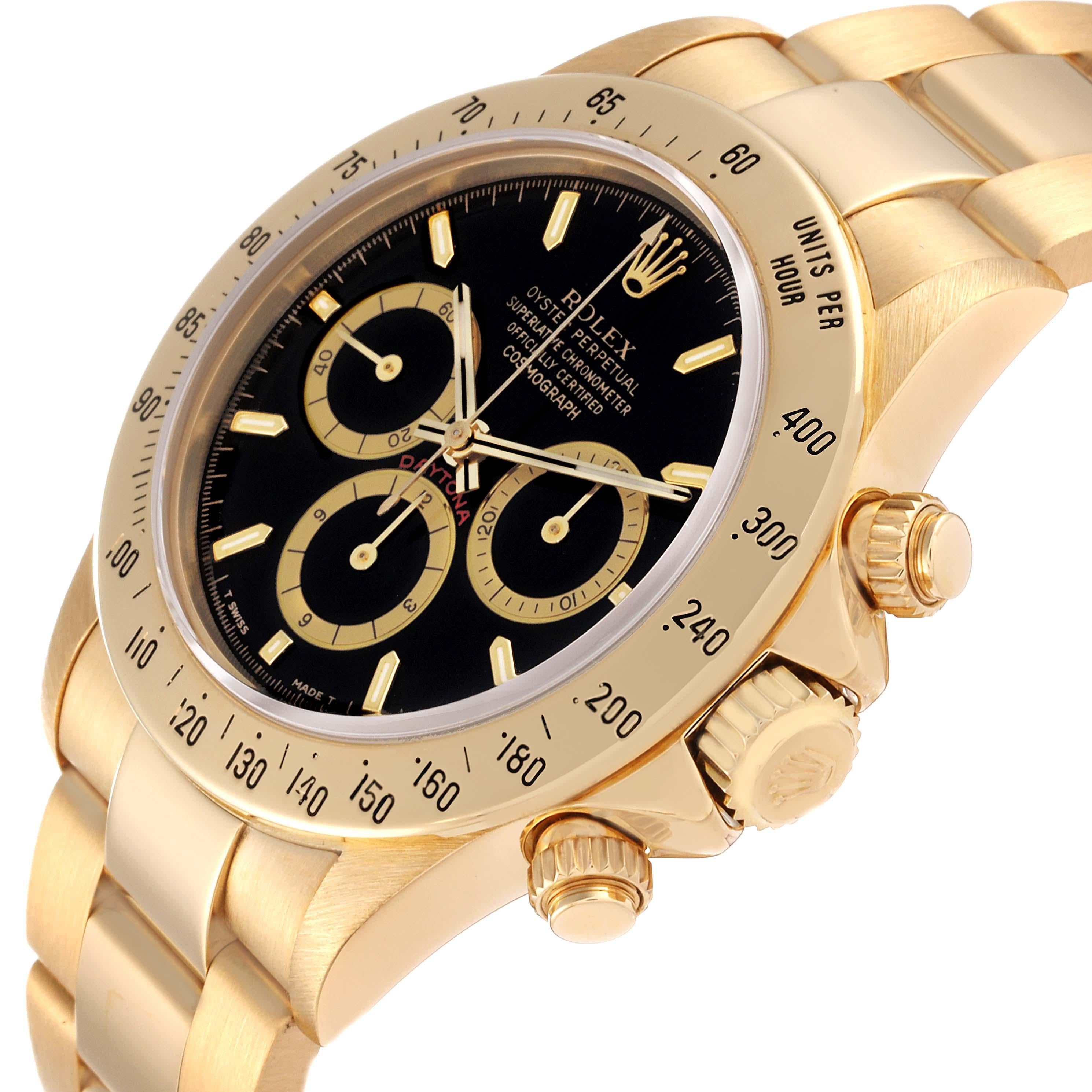 Rolex Daytona Yellow Gold Chronograph Mens Watch 16528 For Sale 2