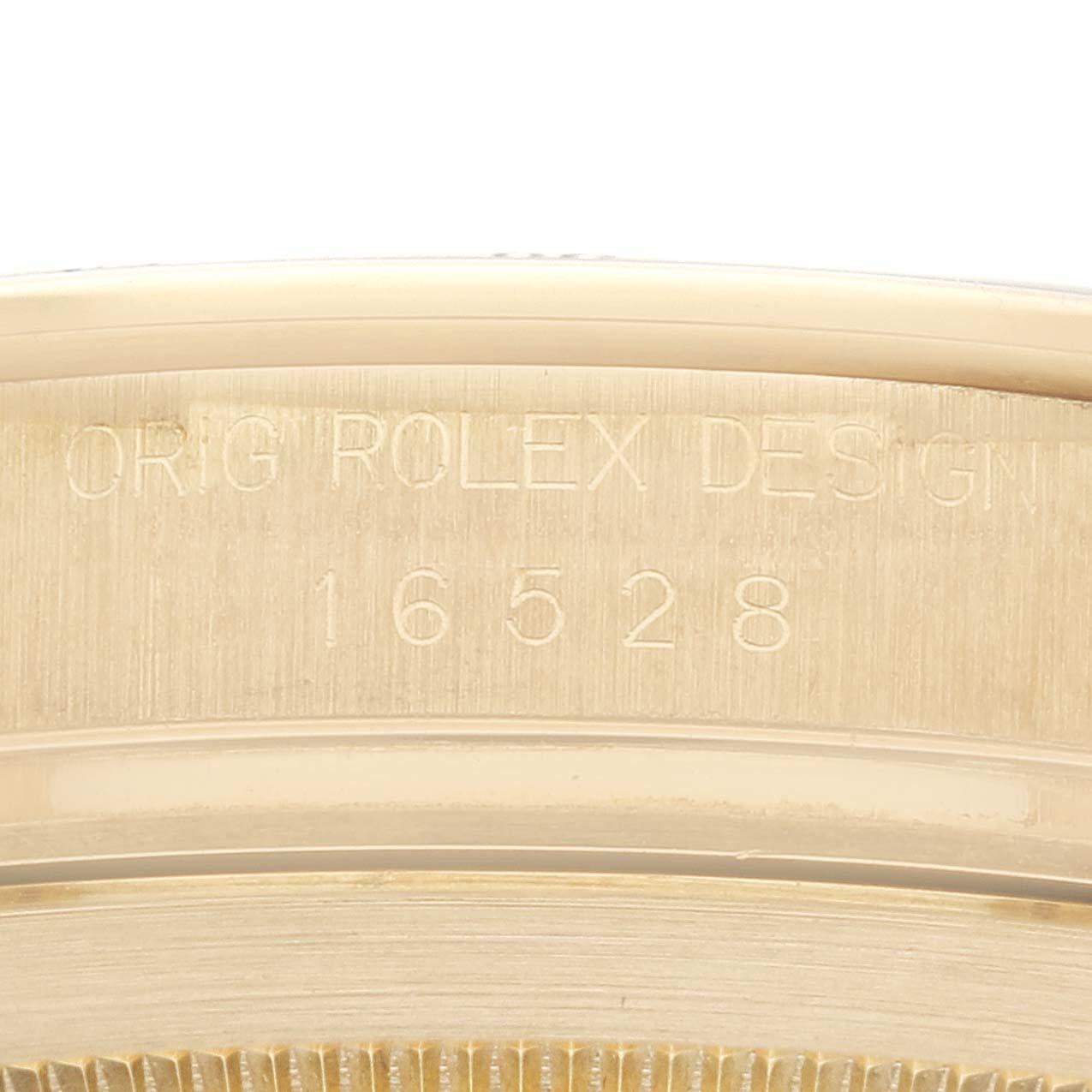 Rolex Daytona Yellow Gold Chronograph Mens Watch 16528 For Sale 4