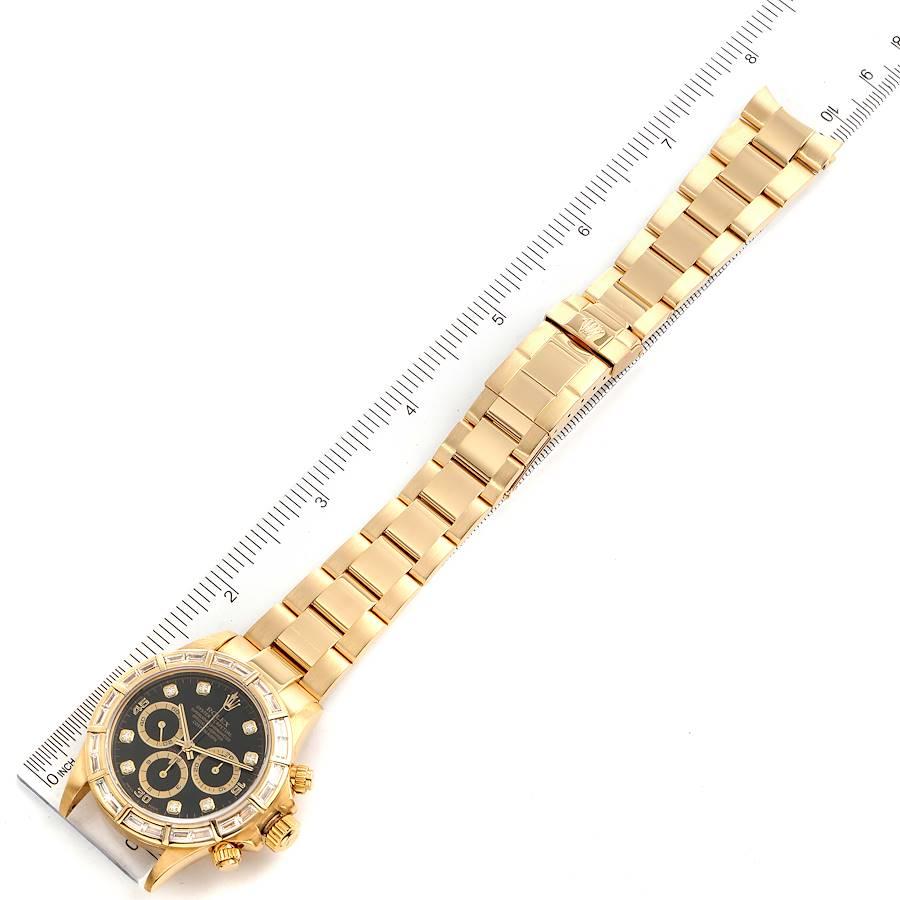 Rolex Daytona Yellow Gold Diamond Dial Bezel Chronograph Men's Watch 16568 4