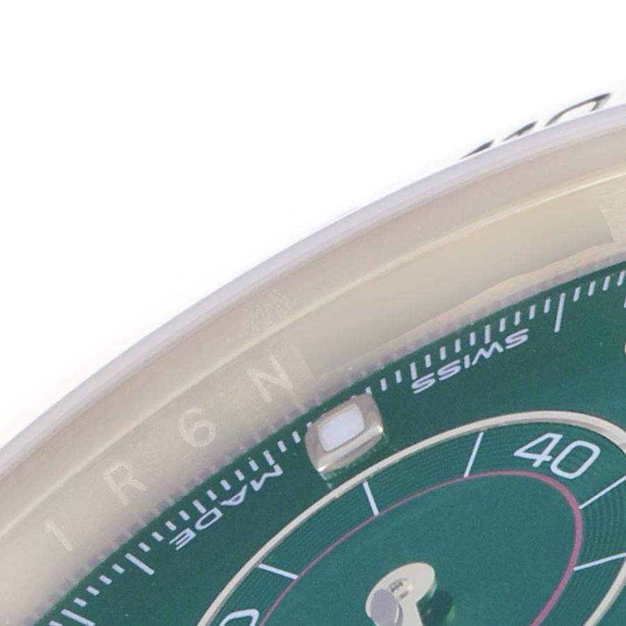 Rolex Daytona Herrenuhr aus Gelbgold mit grünem Zifferblatt 116508 Boxkarte im Angebot 3