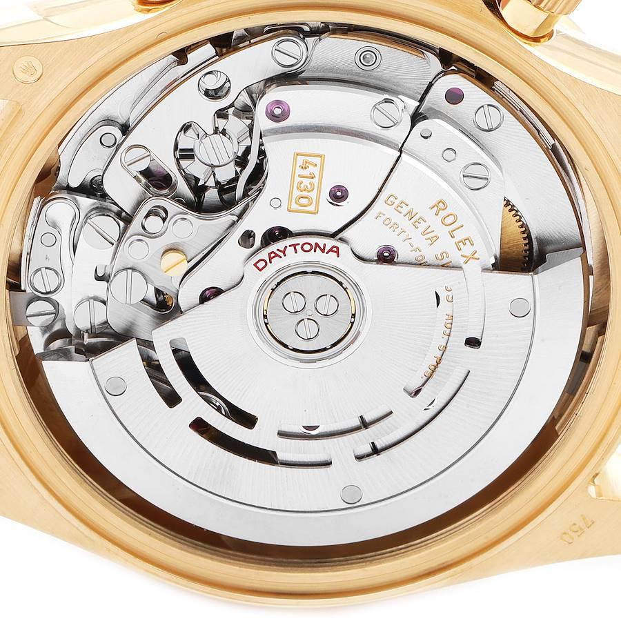 Rolex Daytona Herrenuhr aus Gelbgold mit grünem Zifferblatt 116508 Boxkarte im Angebot 5