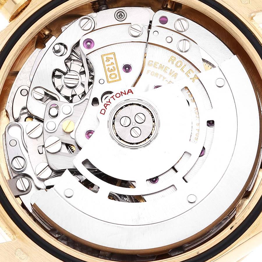 Rolex Daytona Gelbgold Perlmutt-Diamant-Zifferblatt Herrenuhr 116528 im Angebot 5