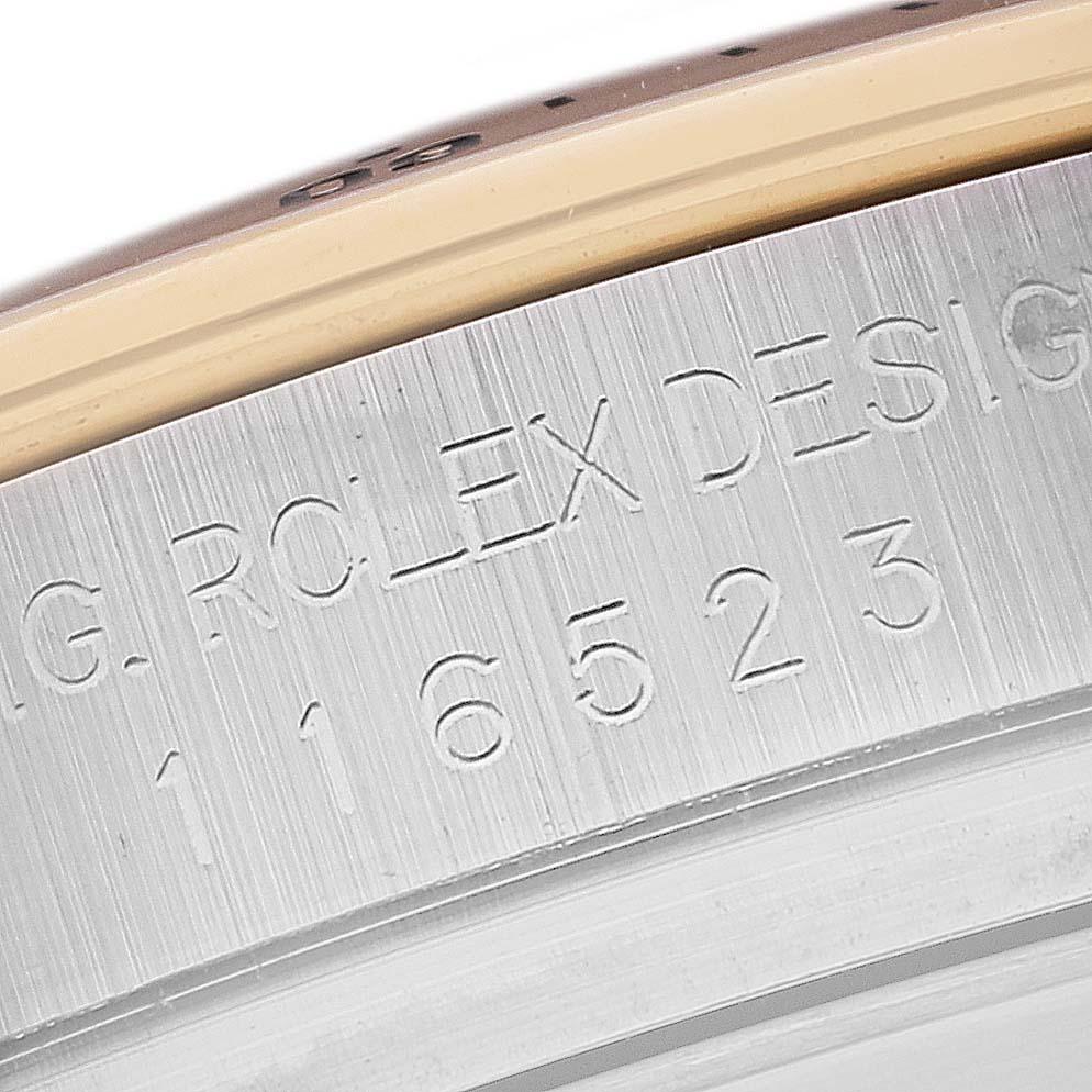 Rolex Daytona Gelbgold Stahl Perlmutt Herrenuhr 116523 Box Papiere im Angebot 3