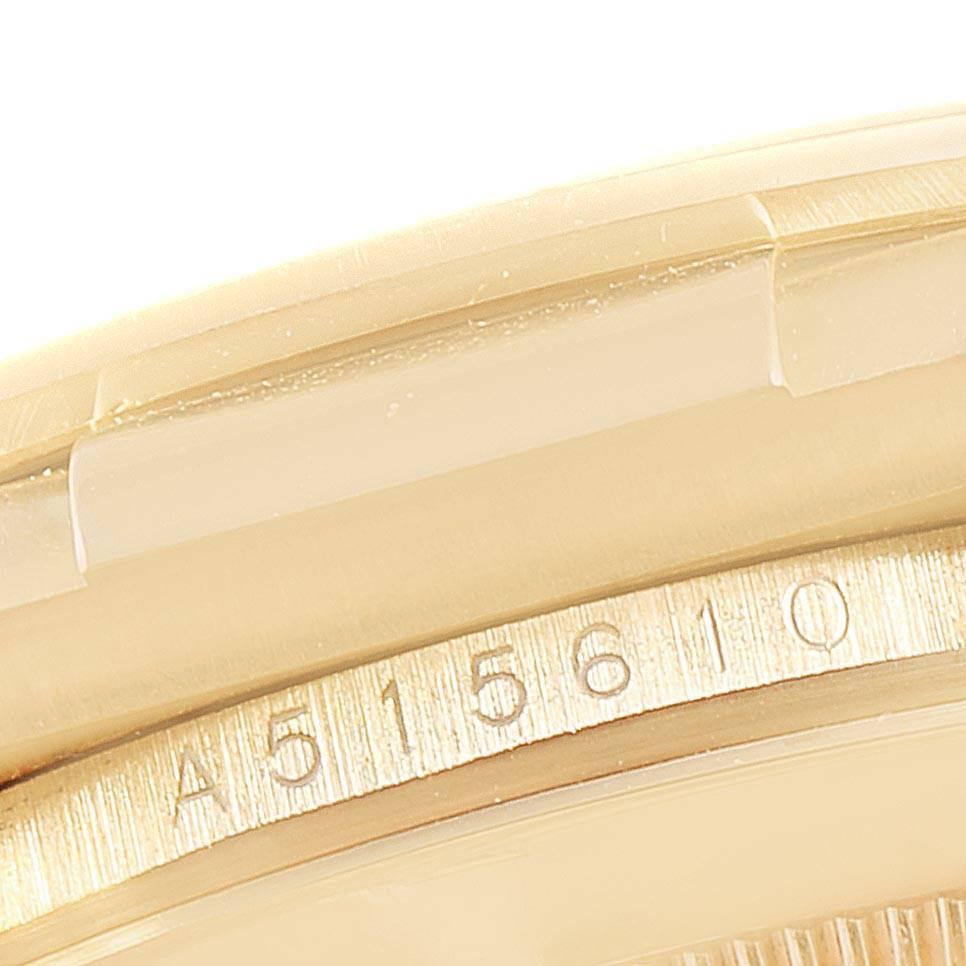Rolex Daytona Yellow Gold White Dial Black Strap Men’s Watch 16518 3