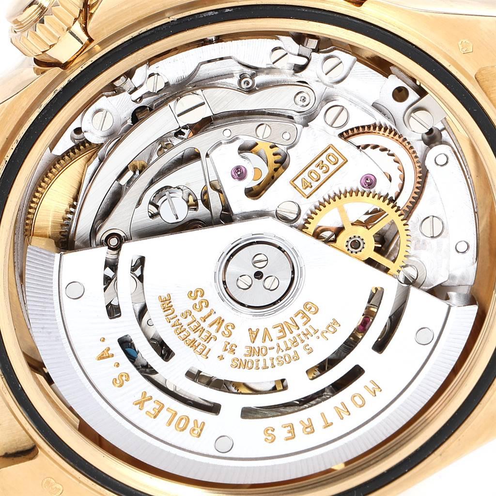 Rolex Daytona Yellow Gold White Dial Black Strap Men’s Watch 16518 4