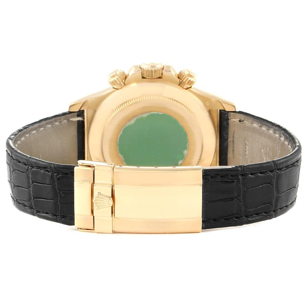 Rolex Daytona Yellow Gold White Dial Black Strap Men’s Watch 16518 5