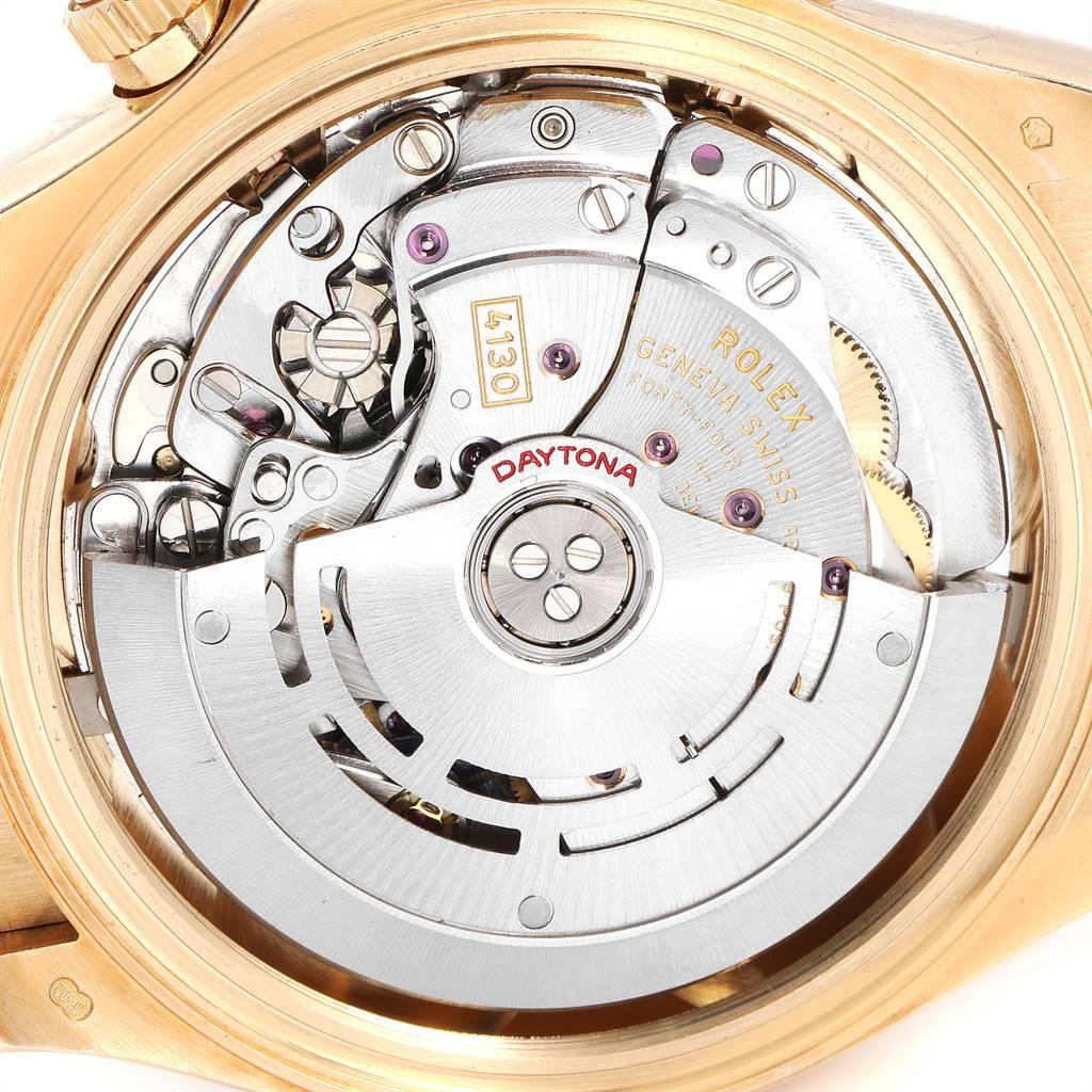 Rolex Daytona Yellow Gold White Dial Brown Strap Men's Watch 116518 2